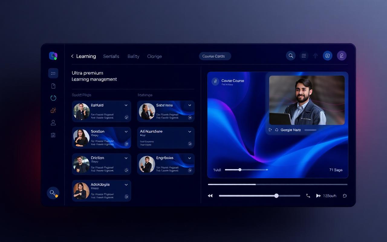 Learning Management System interface preview